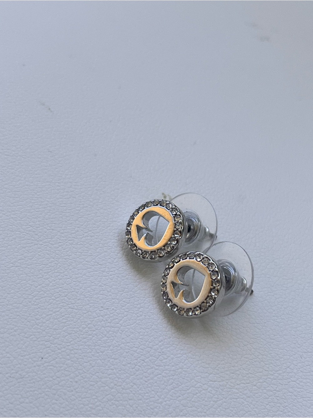 kate spade Lavender Crystal Spade Circle Stud Earrings - Picture 3 of 6